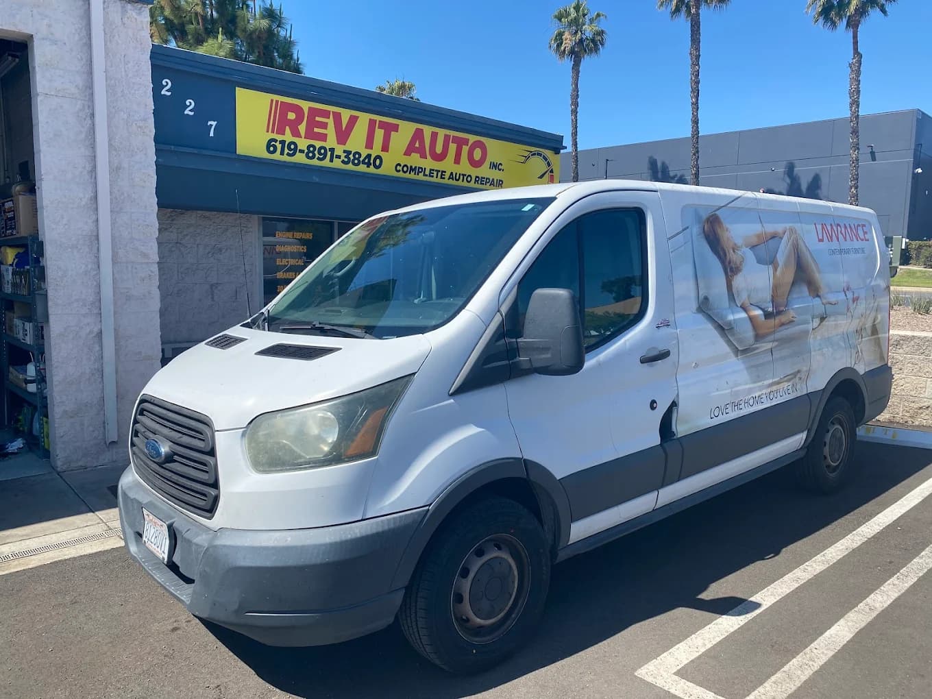Service vehicle at Rev It Auto Repair
