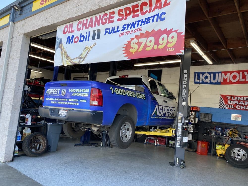 Fleet maintenance at Rev It Auto Repair — contractor and service vehicles